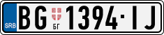 License plate of Serbia, Cars
