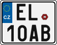 License plate of the Czech Republic, Electric vehicles