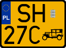 License plates of Poland, Oldtimers
