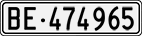 License plate of Switzerland, Cars