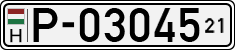 license plates of Hungary, Temporary (1990)
