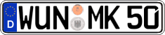 German license plate, Regular plates