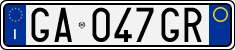 License plate of Italy, Cars (1994 year series)
