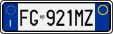 License plate of Italy, Cars (1994 year series)