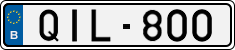 License plate of Belgium, 1951 year system
