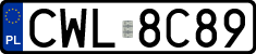 License plates of Poland, Regular car plates