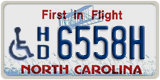 North Carolina, Vehicles for disabled persons (H/D 1234X)