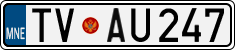 License plate of Montenegro, Cars