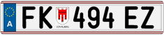 License plate of Austria, Regular plates