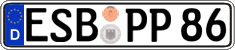 German license plate, Regular plates