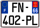 French license plate, SIV (ordinary)
