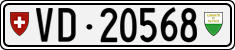 License plate of Switzerland, Cars