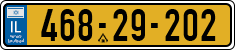 License plate of Israel, Regular plates