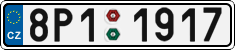 License plate of the Czech Republic, Cars (2001)