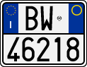 License plate of Italy, Motorcycles (1994 year series)
