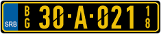 License plate of Serbia, Diplomatic
