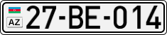 License plate of Azerbaijan, Cars