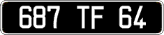 French license plate, FNI