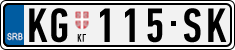License plate of Serbia, Cars