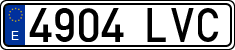 License plates of Spain, Ordinary (2000)