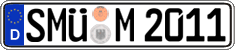 German license plate, Regular plates