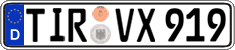 German license plate, Regular plates
