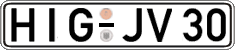 German license plate, Regular plates