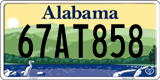Alabama, 0AB1234 / 00AB123 / 00A1B23