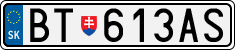 License plate of Slovakia, Cars