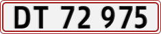 License plate of Denmark, Regular plates