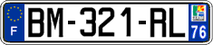 French license plate, SIV (ordinary)