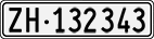 License plate of Switzerland, Cars