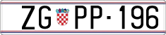 License plate of Croatia, Dealer