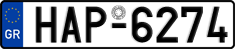 License plate of Greece, Cars