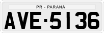 License plate of Brazil, Private owners (1990)