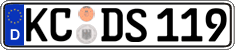 German license plate, Regular plates