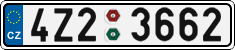 License plate of the Czech Republic, Cars (2001)