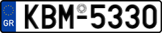License plate of Greece, Cars