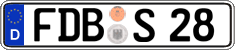 German license plate, Regular plates