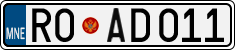 License plate of Montenegro, Cars