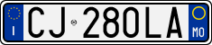 License plate of Italy, Cars (1994 year series)