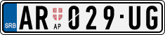License plate of Serbia, Cars