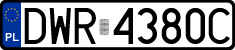License plates of Poland, Regular car plates