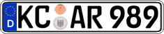 German license plate, Regular plates