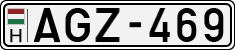 license plates of Hungary, Cars (1990)