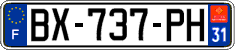 French license plate, SIV (ordinary)
