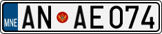 License plate of Montenegro, Cars