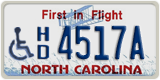 North Carolina, Vehicles for disabled persons (H/D 1234X)
