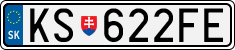License plate of Slovakia, Cars