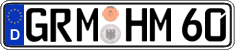 German license plate, Regular plates